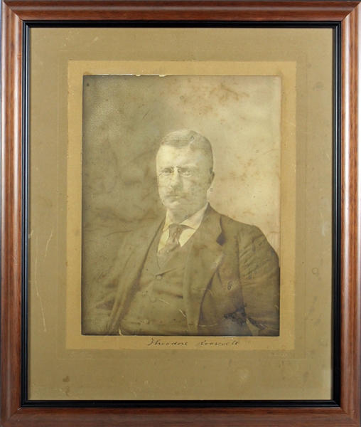 President Theodore Roosevelt Spectacular Signed 9.75" x 12.75" Cabinet Photograph (BAS/Beckett)