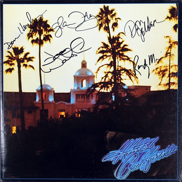 The Eagles Superb Group Signed "Hotel California" Album w/ All 5 Signatures! (JSA)