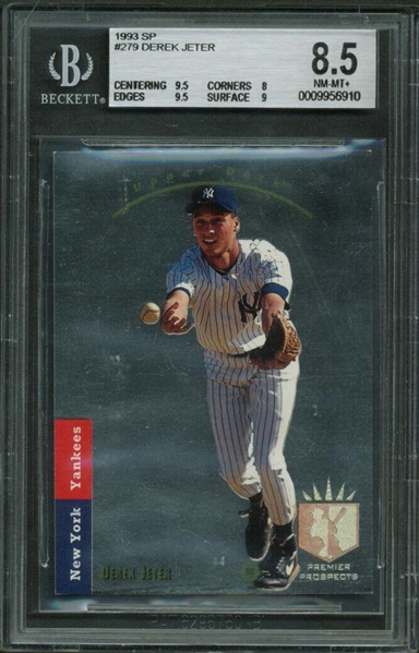 Derek Jeter 1993 SP #279 Rookie Card BGS Graded NM 8.5!