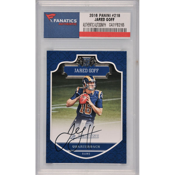 Lot Detail - Jared Goff Signed 2016 Panini #218 Rookie Card (Fanatics ...