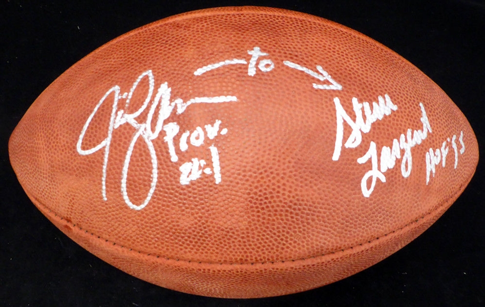 Seahawks: Jim Zorn & Steve Largent Dual-Signed NFL "The Duke" Football (BAS/Beckett)