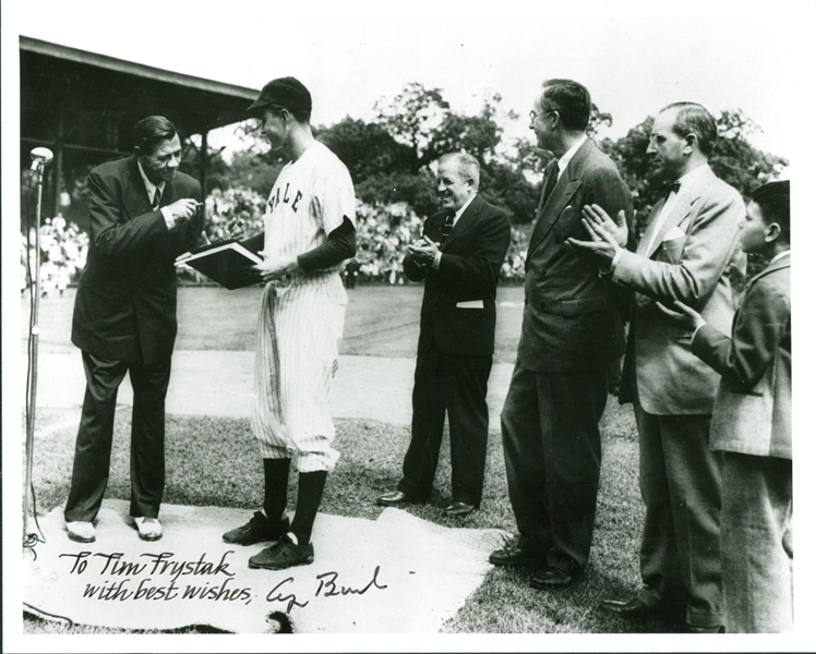 President George H.W. Bush Signed 8" x 10" Babe Ruth Photograph (Beckett/BAS Guaranteed)