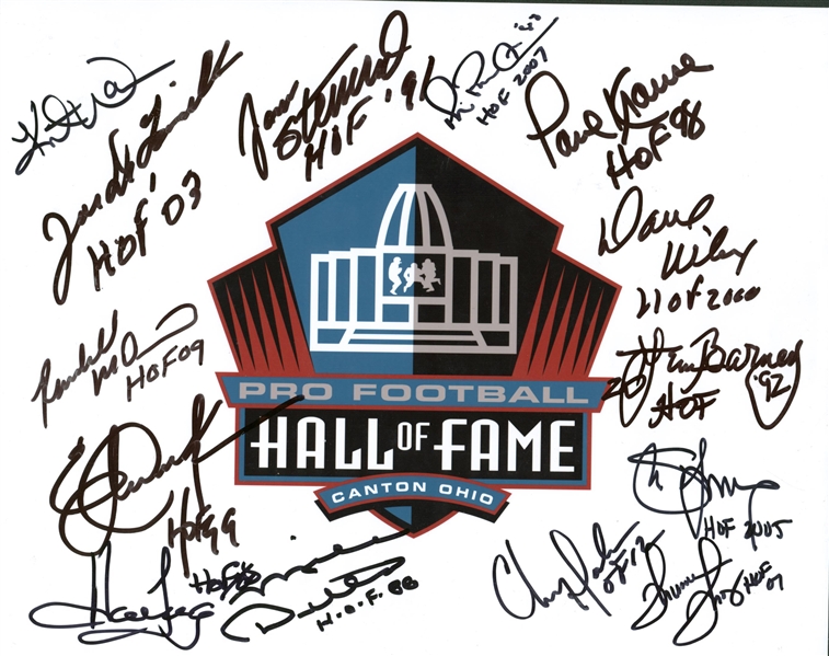 Pro Football Hall of Fame Multi-Signed 11" x 14" Photograph w/ Young, Warner, Ditka & Others (Beckett/BAS Guaranteed)