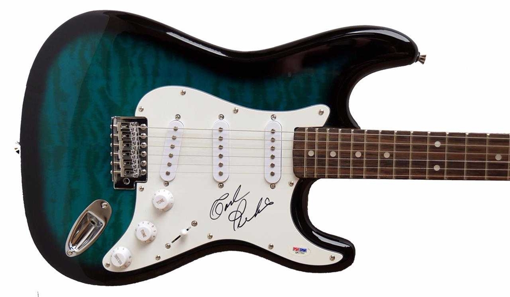 Carl Perkins Rare In-Person Signed Stratocaster Style Electric Guitar (PSA/DNA)