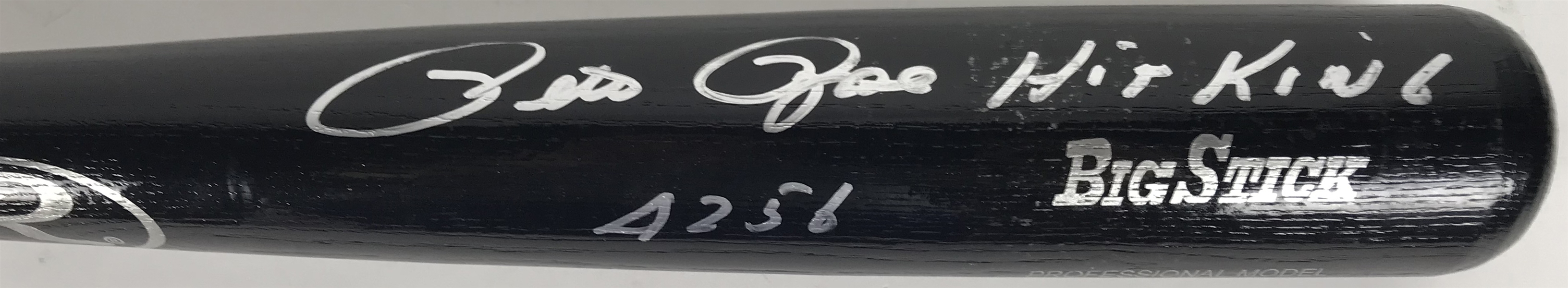 Pete Rose Signed Full Size Big Stick Baseball Bat w/ "Hit King 4256" Inscription! (Beckett/BAS Guaranteed)