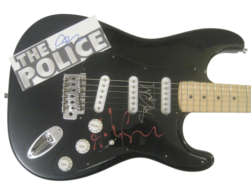 The Police Group Signed Stratocaster Style Electric Guitar (BAS/Beckett Guaranteed)