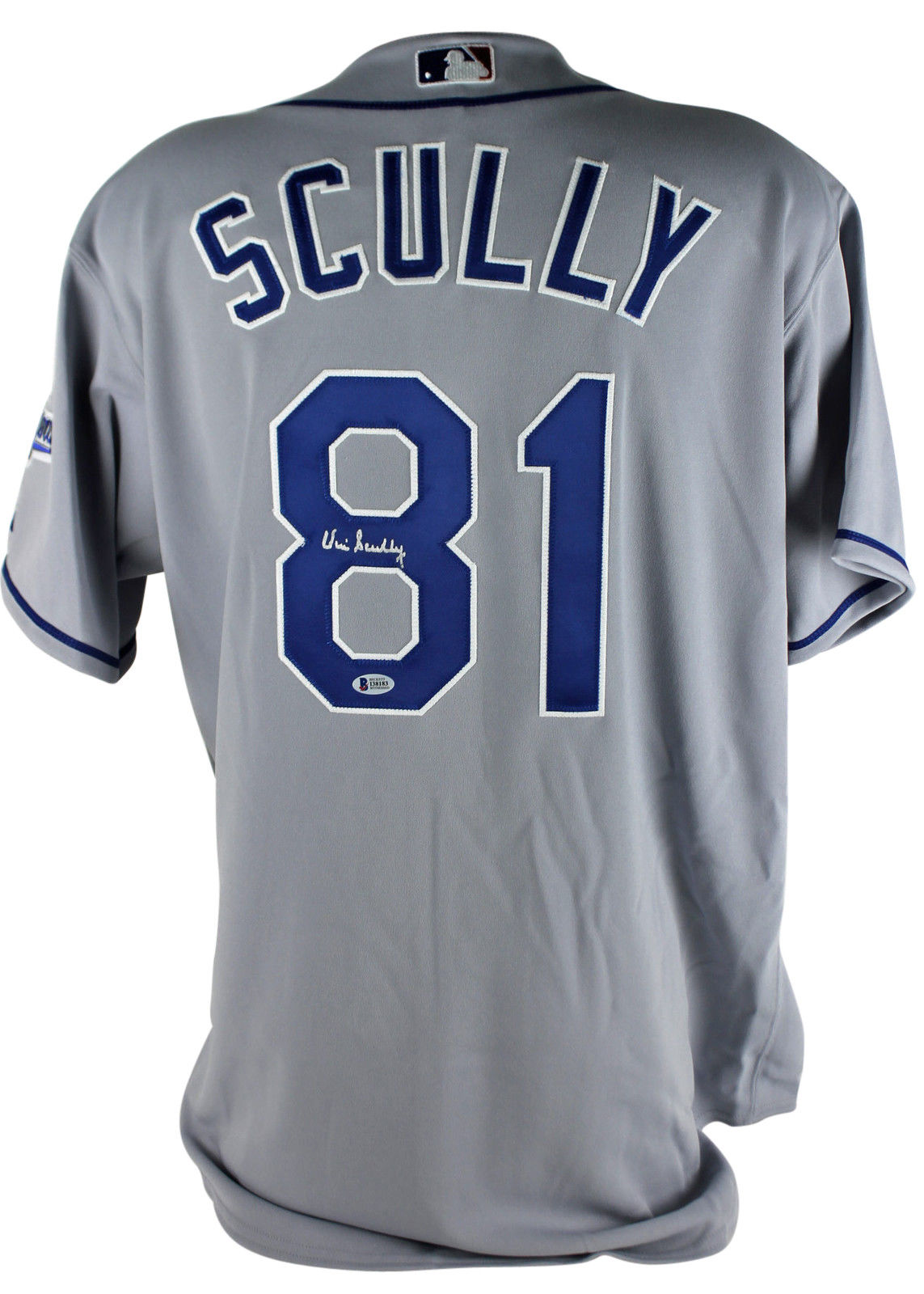 Vin Scully Autographed Los Angeles Dodgers Majestic White XL Jersey PSA  25800 – Denver Autographs