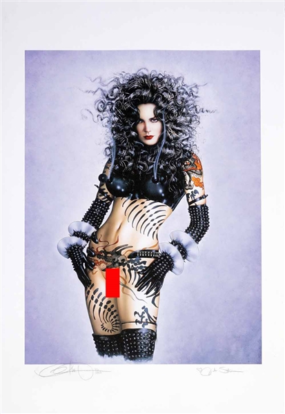 Olivia Art - Signed by Artist Olivia and Model Julie Strain