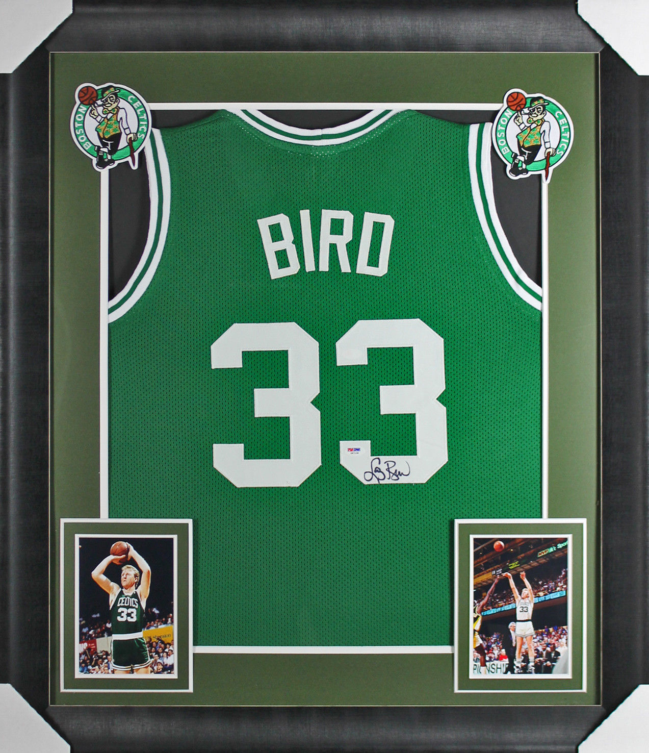 Lot Detail - Larry Bird Signed Celtics Jersey in Custom Framed Display ...