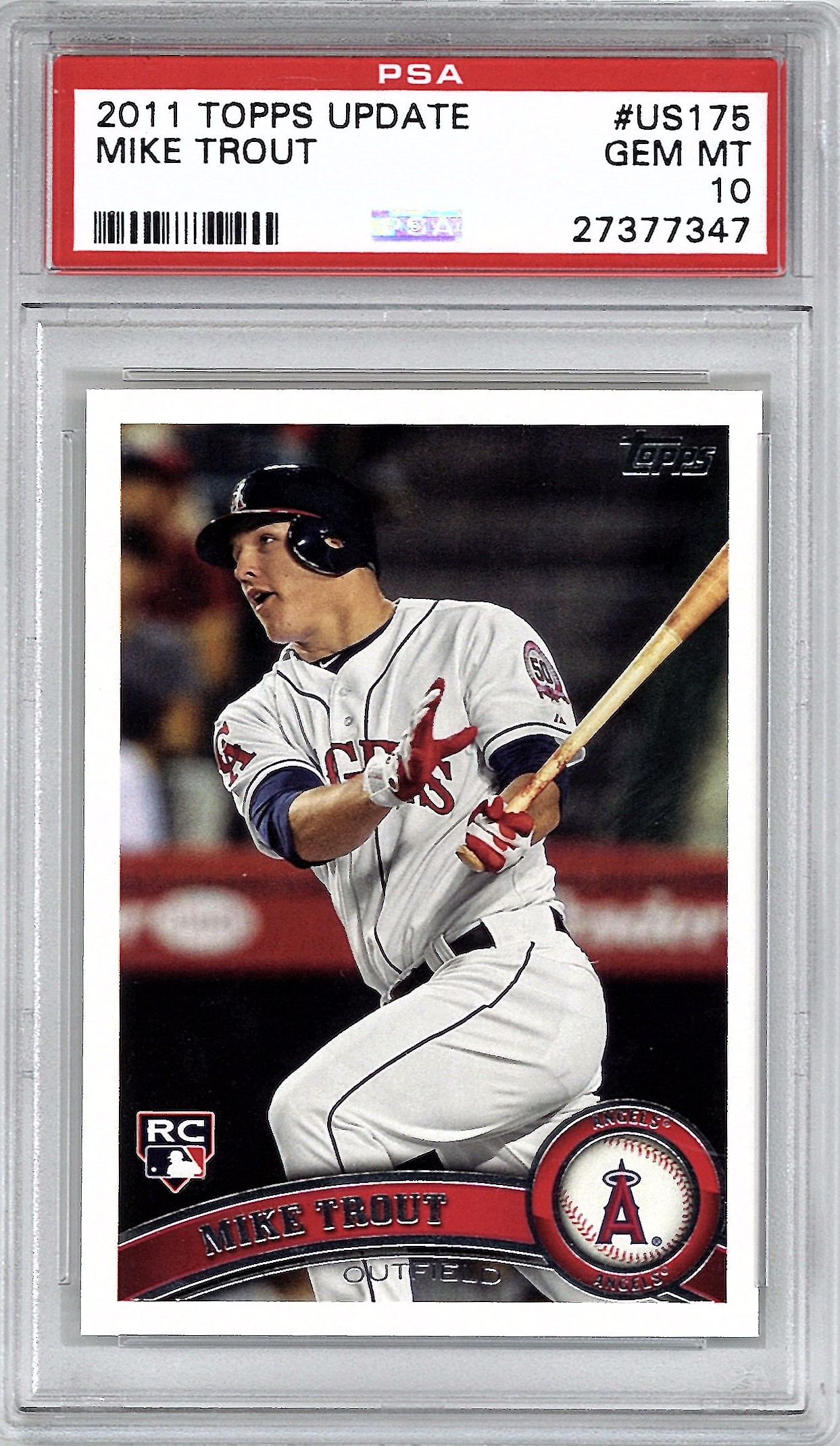 Lot Detail - Mike Trout 2011 Topps Update #US175 Rookie Card PSA GEM ...