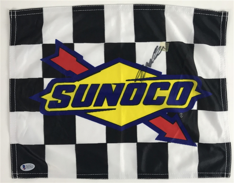 Jeff Gordon Signed Pit Used Sunoco NASCAR Flag (Beckett/BAS)