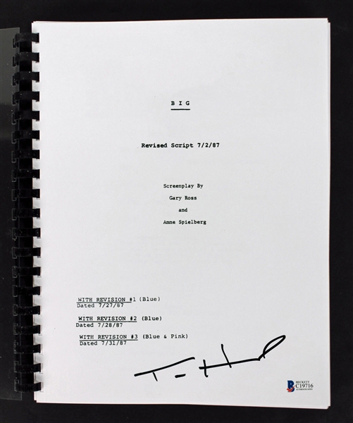 Tom Hanks Signed "Big" Movie Script (BAS/Beckett)