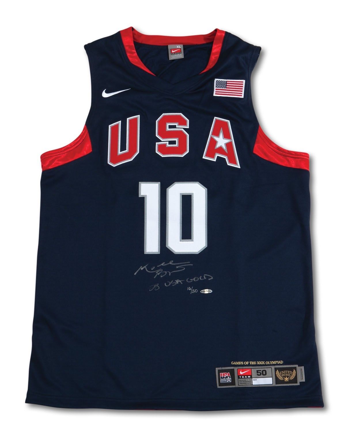 Lot Detail - Kobe Bryant Signed & Inscribed Ltd. Ed. Team USA Jersey (UDA)