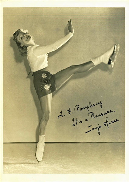 Sonja Henie Signed & Inscribed 7" x 10" Photograph (BAS/Beckett)