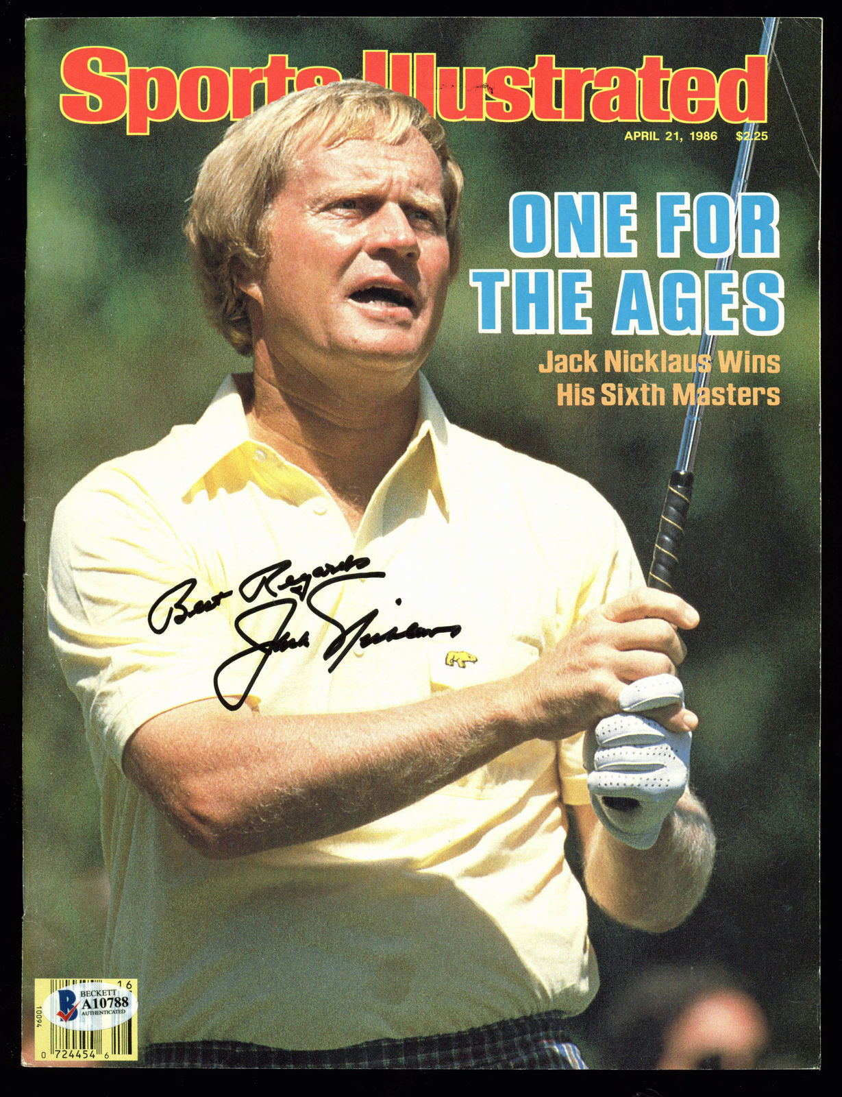 Lot Detail - Jack Nicklaus Signed 1986 Sports Illustrated Magazine (BAS ...