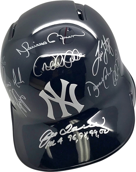 2000 World Series Champion NY Yankees Team Signed Batting Helmet w/ Jeter, Rivera & More! (Steiner Sports)