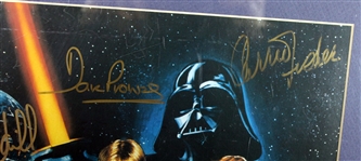 Star Wars Impressive Cast-Signed 11 x 14 Framed Photograph w/ 6 Sigs (BAS/Beckett)
