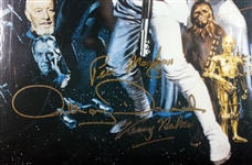Star Wars Impressive Cast-Signed 11 x 14 Framed Photograph w/ 6 Sigs (BAS/Beckett)