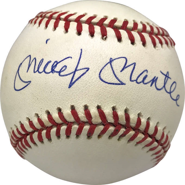 Mickey Mantle Superbly Signed OAL Baseball (Upper Deck)