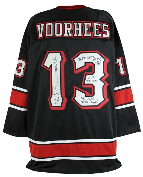 Friday the 13th: Ari Lehman Signed Jason Voorhees Hockey Jersey (BAS/Beckett)