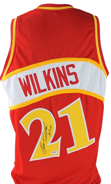 Dominique Wilkins Signed Atlanta Hawks Jersey (PSA/DNA)