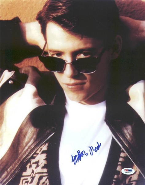 Matthew Broderick Signed 11" x 14" Color Photo from "Ferris Buellers Day Off" (PSA/DNA)