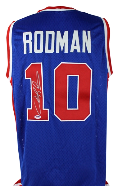 Dennis Rodman Signed Detroit Pistons Jersey (PSA/DNA)