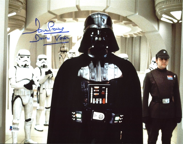 Darth Vader: David Prowse Signed 11" x 14" Color Photo (BAS/Beckett)