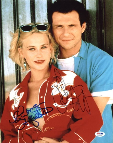 True Romance: Christian Slater & Patricia Arquette Signed 11" x 14" Photo (PSA/DNA)