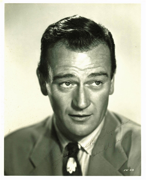 John Wayne Signed 8" x 10" Sepia Photo w/ Superb Autograph! (BAS/Beckett)