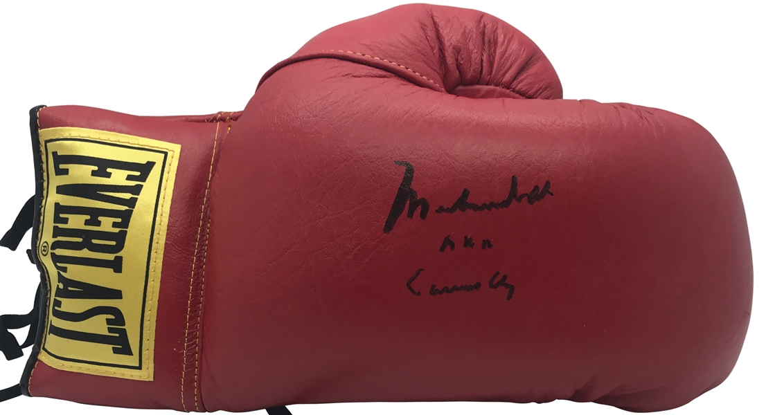 Muhammad Ali Signed Everlast Glove with Desirable "Muhammad Ali aka Cassius Clay" Autograph (Beckett/BAS Guaranteed)