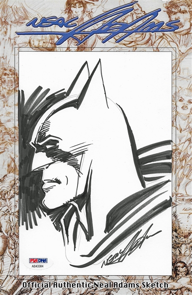 Batman: Neal Adams Hand Drawn & Signed Batman Sketch (PSA/DNA)