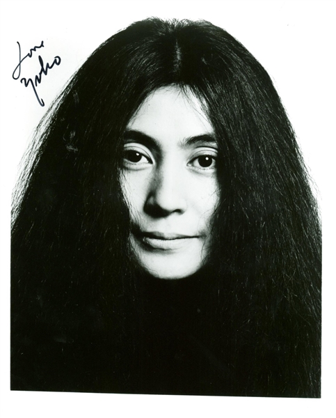 Lot Detail - The Beatles: Yoko Ono Signed 8