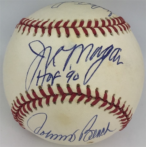 Big Red Machine Multi-Signed ONL Baseball w/ Rose, Bench & Others! (Beckett/BAS Guaranteed)