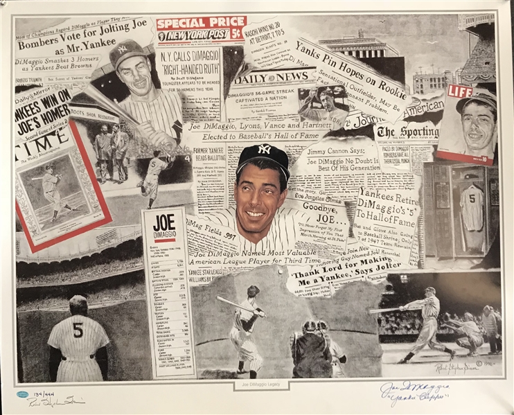 Joe DiMaggio Signed & Inscribed "Yankee Clipper" Limited Edition Legacy Lithograph (Beckett/BAS Guaranteed)