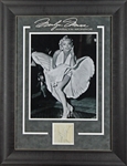 Marilyn Monroe 3.25" x 3.25" Signature Cut in Beautiful Framed Display (JSA)