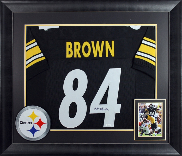 Steelers: Antonio Brown Signed Jersey in Custom Framed Display (JSA)