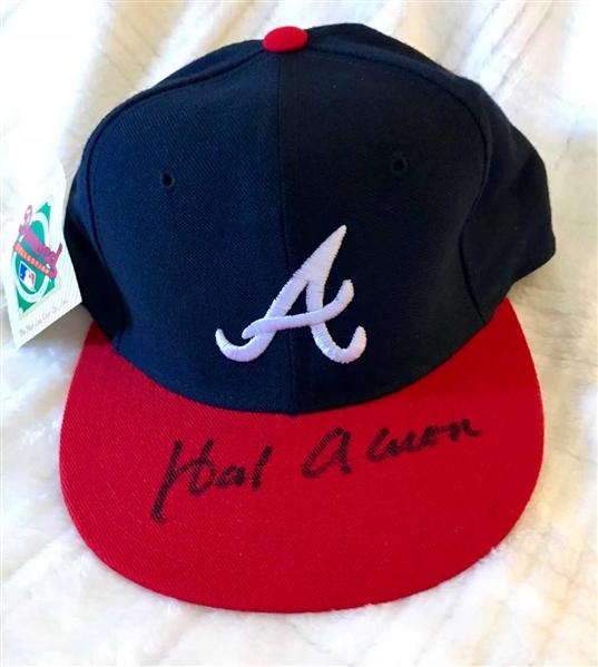 Hank Aaron Signed Atlanta Braves Baseball Cap (BAS/Beckett Guaranteed)