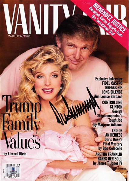 President Donald Trump Signed March 1994 Vanity Fair Magazine (BAS/Beckett)