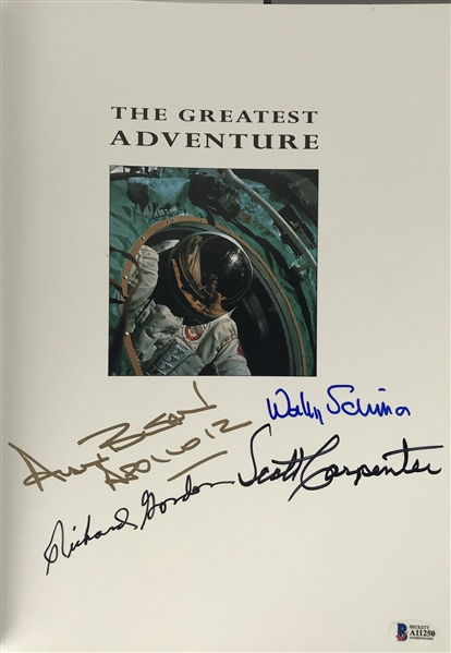 Apollo 12 Crew Signed "The Great Adventure" Book w/ Bean, Gordon & Others (Beckett/BAS)