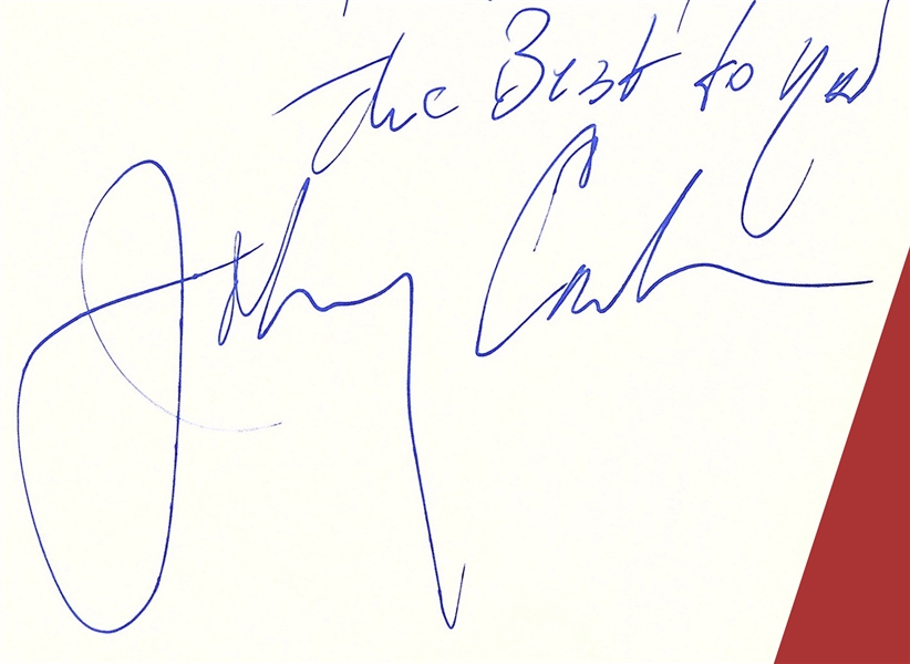 Johnny Cash Vintage Signed 2" x 3" Album Page (PSA/DNA)