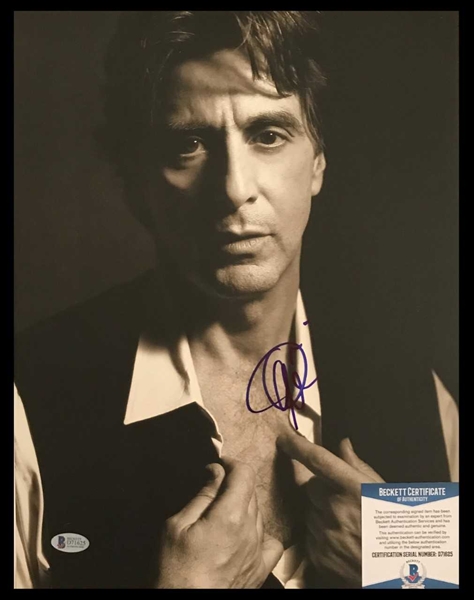 Al Pacino Signed 11.5" x 15" Herb Ritts Black & White Photograph (BAS/Beckett)