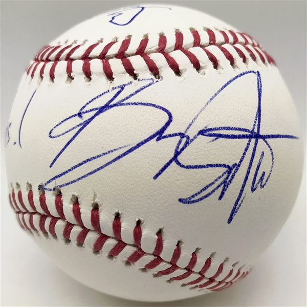 Bruce Springsteen & Wife Patti Scialfa Dual Signed OML Baseball (Beckett/BAS)