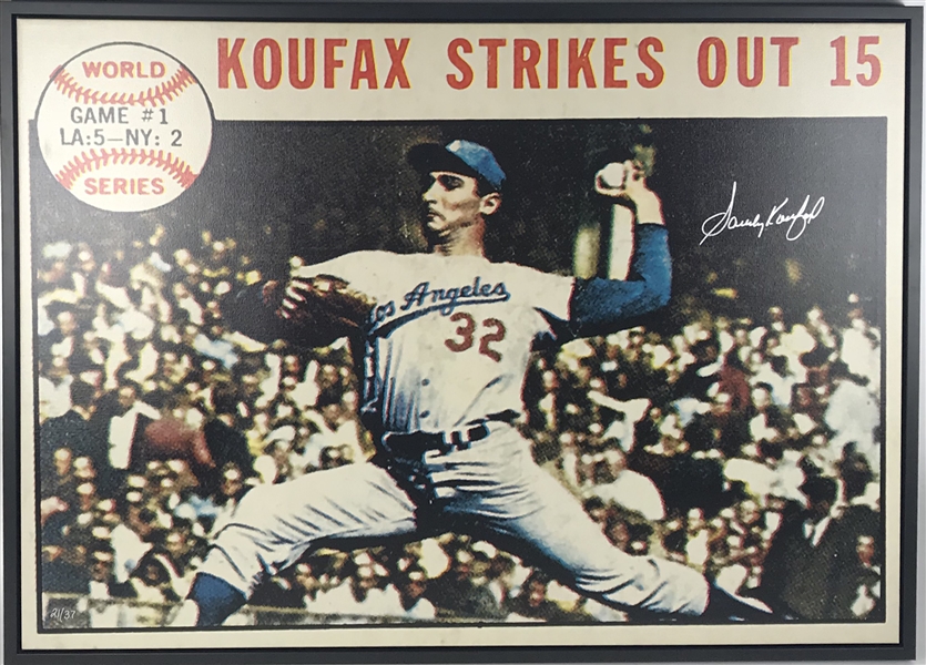 Sandy Koufax Limited Edition Signed 26" x 36" Stretched Canvas Dodgers Photograph (Beckett/BAS Guaranteed)