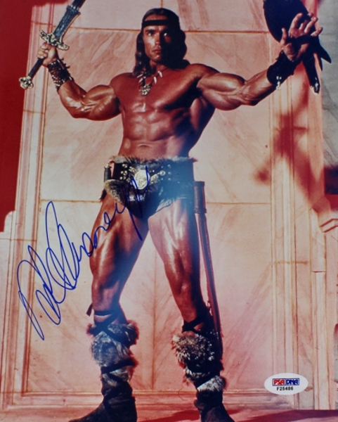 Arnold Schwarzenegger Signed 8" x 10" Color "Conan" Photograph (PSA/DNA)