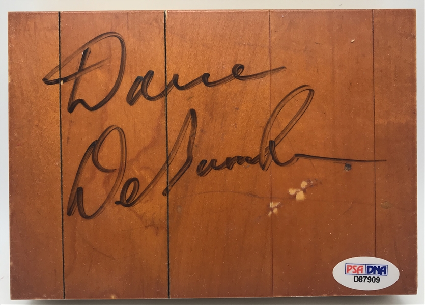 Dave DeBusschere Signed Game Used Madison Square Garden Floor Board (PSA/DNA)