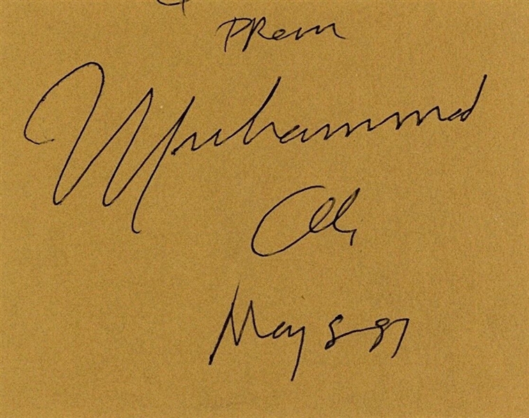 Muhammad Ali Vintage Signed 2.5" x 3" Album Page (Beckett/BAS Guaranteed)