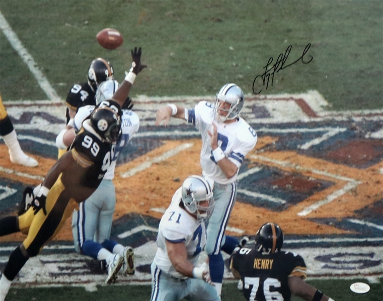 Troy Aikman Signed Super Bowl XXX 16" x 20" Photograph (JSA)