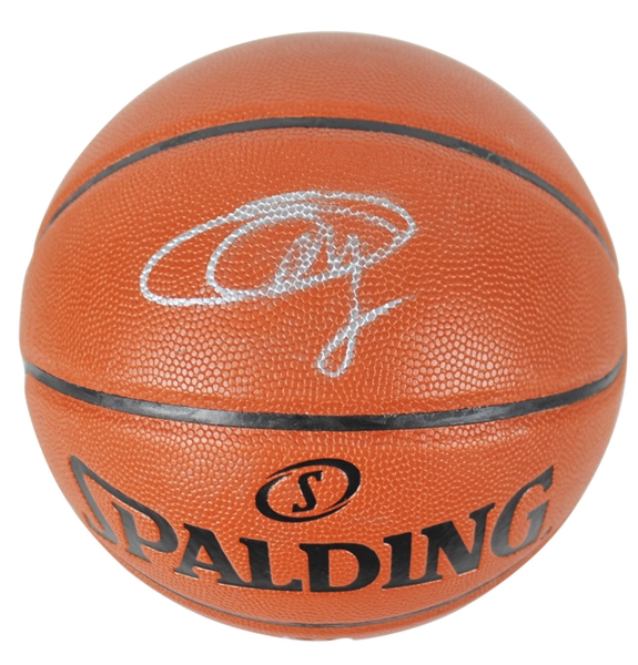 76ers: Joel Embiid Signed Spalding I/O Basketball (Fanatics)