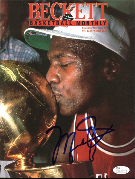 Michael Jordan Signed September 1991 Beckett Magazine (JSA)
